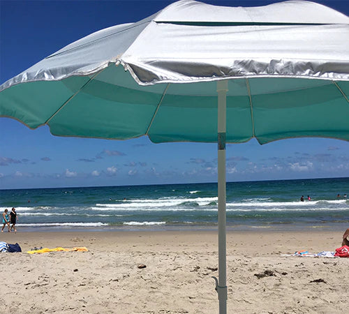 Windbrella - 6 Ft Solarteck UV Protection Beach Umbrella-Silver