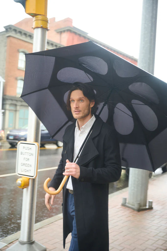 The Classy Gustbuster Doorman Large Windproof Umbrellas (Black)